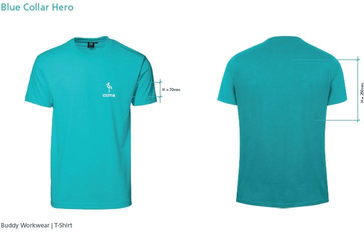 H. T-Shirt, 1/2 Arm, Rundhals, OSMA