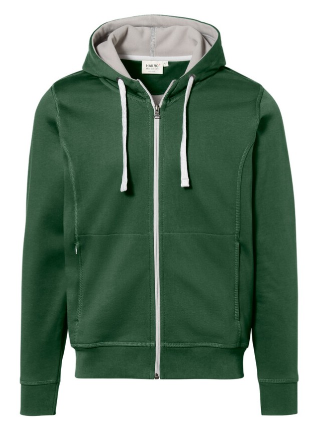 H.Sweat-Jacke mit Kapuze, Bonded 455 HAKRO