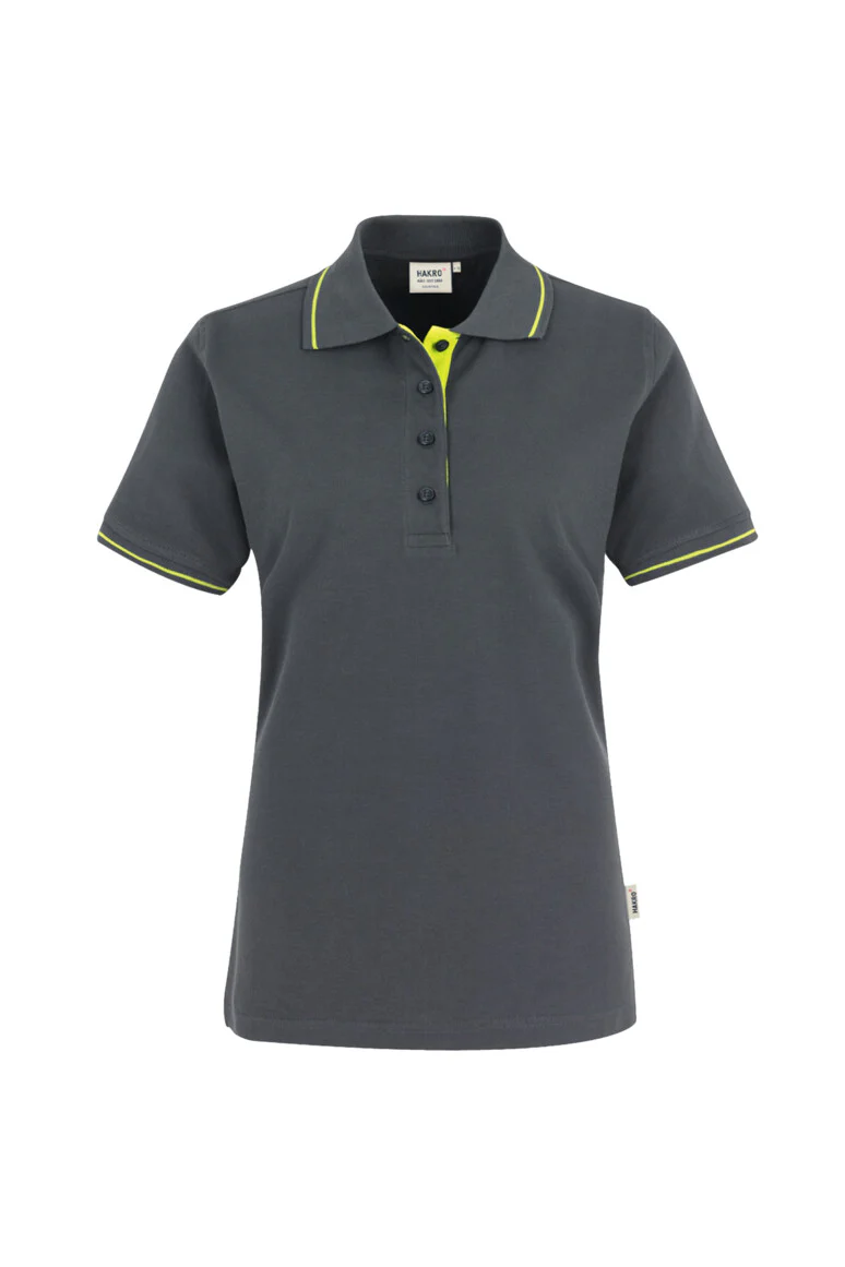 D.Poloshirt, 1/2 Arm, farbige Knopfleiste, Casual 203 HAKRO