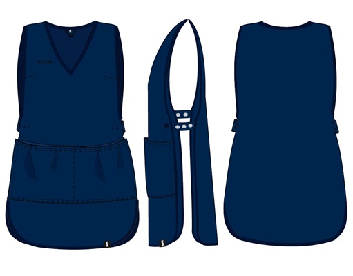 D.Überwurf, V-Ausschnitt, uni