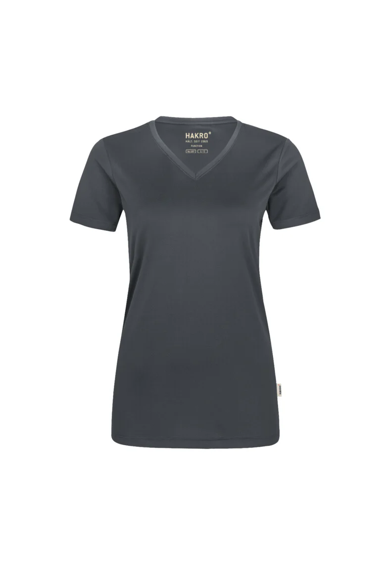D. T-Shirt mit V-Ausschnitt, 1/2 Arm, Coolmax 187 HAKRO