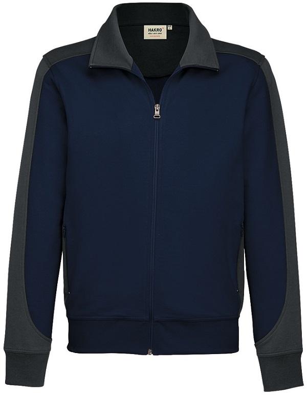 H.Sweat-Jacke,  2 ST, Contrast Mikralinar 477 HAKRO