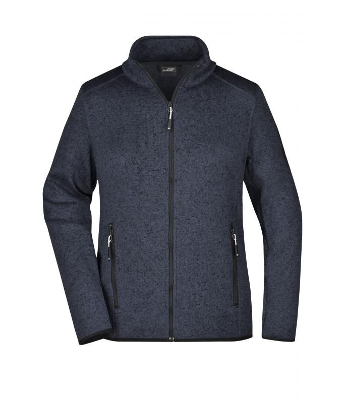 D.Strickfleecejacke mit Stehkragen JN761