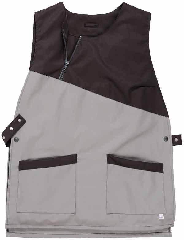 buddy basic D.Überwurf, mittelgrau, Besatz anthrazit